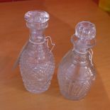 2 similar early 19th century decanters