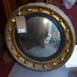 A Regency convex wall mirror, H.48cm