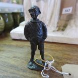 A bronze figure of a boy, H.12cm