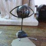 A bronze study, 'The World in the Flash of an Eye', H.11cm