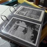 A large collection of vintage postcards in many folders, contained in four boxes