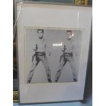 After Andy Warhol, 'Double Elvis', print, 38 x 38cm