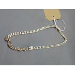 A silver necklace, hallmarked Birmingham, bears maker's mark DNW, approx. 2.2 troy oz