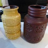 Two West German pottery vases