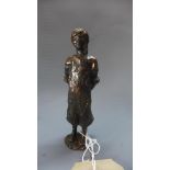 A 20th century Continental bronze, 'Little Sophie', H.14cm