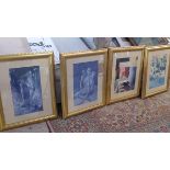 Two prints after Picasso from his Blue Period, comprising 'The Ironer' and a study of two nude