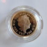 2017 Gold Sovereign proof coin by Royal Mint within case, with certificate, booklet and outer box,