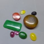 A collection of nine loose various polished gemstones (9)