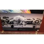 An Aviator print on glass, 60x122cm