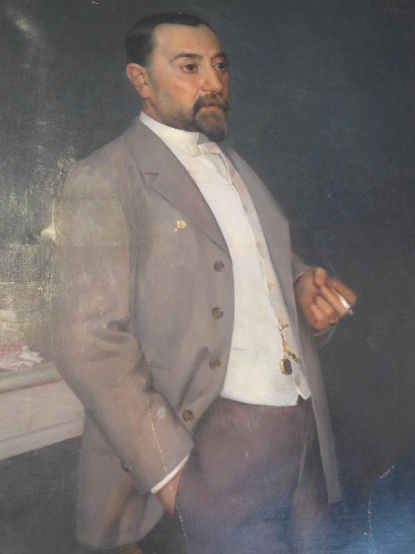 Late 19th century French School, portrait of a gentleman, oil on canvas, signed upper right and