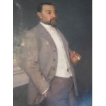 Late 19th century French School, portrait of a gentleman, oil on canvas, signed upper right and