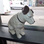 A painted cast iron model of Nipper the H.M.V dog