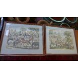WITHDRAWN. A pair of 19th century French coloured engraving of horses, 39 x 52cm
