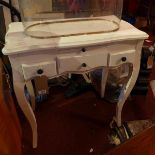 A contemporary white painted dressing table, H.77 W.71 D.39cm