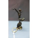 A Continental bronze figural study of a ballet dancer, H.11cm