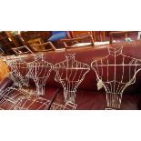 Five vintage wire work female torso mannequins