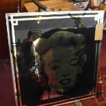 A mid 20th century Marilyn Monroe mirror, 69 x 64cm