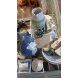 A collection of Scottish ceramics, to include Buchan stoneware dishes, flask, honey pots, milk jugs,