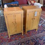 A pair of contemporary side cabinets, H.78 W.41 D.36cm