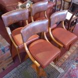 A set of four mid 20th century Benchairs
