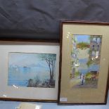 M. Caggiula, Bay of Napoli, watercolour, signed, together with one other watercolour of Napoli,