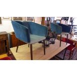 A pair of blue Mixx chairs designed by Matthias Demacker