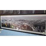 MG Kraus, A mountainous landscape, silver gelatin print, signed lower left, 24 x 92cm