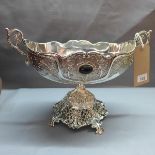 An Israeli silver plated trophy, with ornate decoration