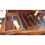 Two Georgian mahogany cutlery trays