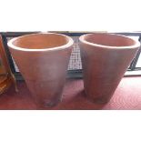 A pair of large conical planters, H.90cm Diameter 73cm