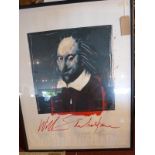 Ralph Steadman, a limited edition silk screen print, William Shakespeare, numbered 2/2 and signed in