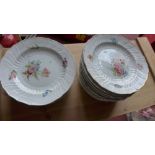 A 19th century floral part dinner service