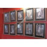 Set of twelve Cries of London frames prints