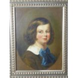 19th century Continental School, a portrait of a young Ludlow Beamish, oil on canvas, label and