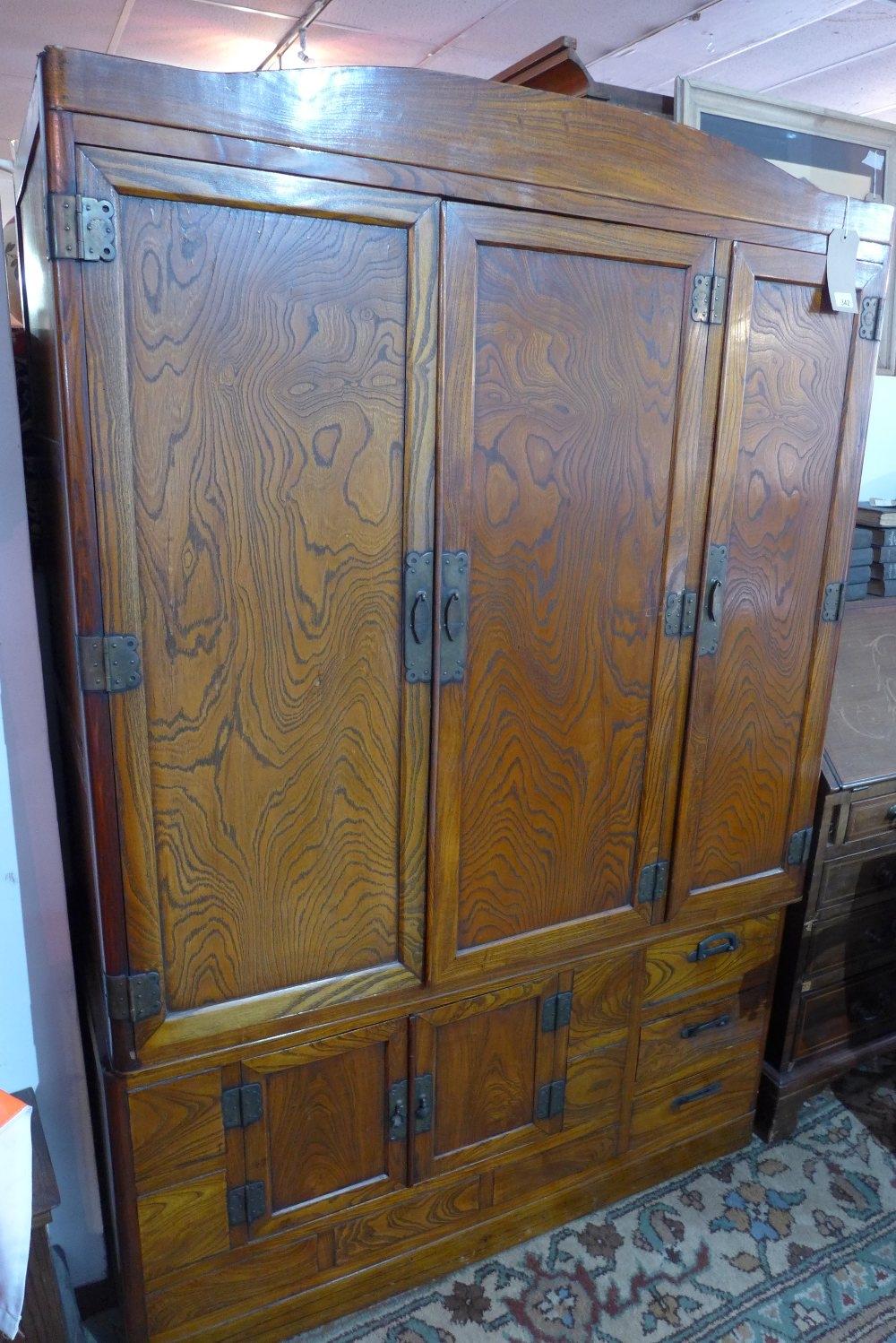 A Korean Kimono Chest with internal shelves, H.178cm W.120cm D.56cm