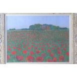 William Henry Innes (British 1905 - 1999), 'Poppy Field', pastel, signed lower right, H.32cm W.42cm