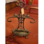 A Victorian cast iron stick stand, H.86 W.58cm
