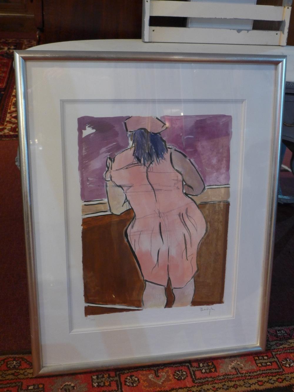 Bob Dylan (American, b.1941), Lady in a Pink Dress, giclee print, signed in pencil to lower - Image 4 of 4