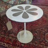 A 1960's 'tulip' lamp table, with laminate top, H.51cm