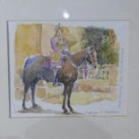 Early 20th century school, 'Captain H. Anderson, 33rd Cavalry, 1908, Secunderabad', watercolour,