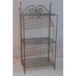 A wrought iron hall stand, H.105 W.50 D.30cm