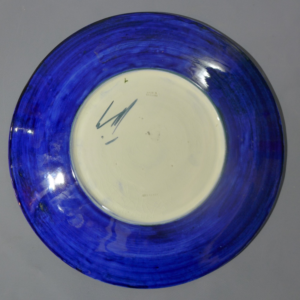 A Moorcroft plate, decorated with flowers, stamped Moorcroft and signed WM to base, Diameter 30.5cm - Image 3 of 6