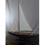 A contemporary wooden model of a boat