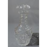 A William IV cut crystal decanter, H.27cm