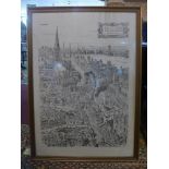 After A.W.Brewer, 'London in the time of Henry VIII, Ludgate', print, H.86cm W.60cm