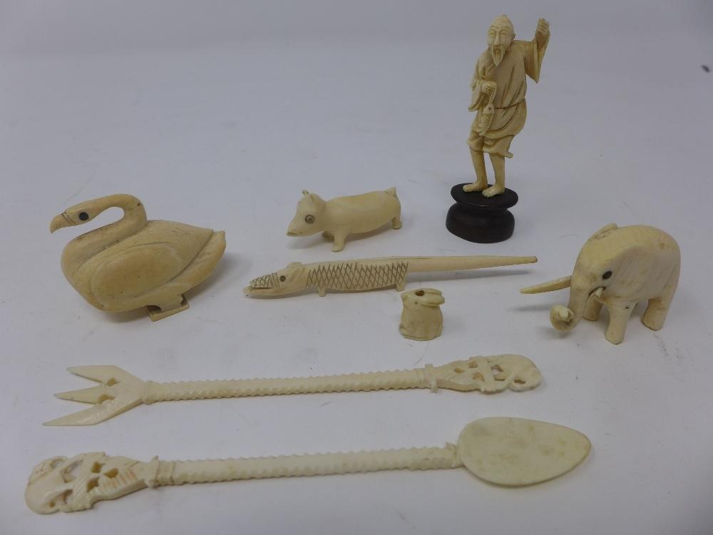 WITHDRAWN - A collection of early 20th century ivory animals