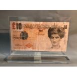 Banksy (British, b.1974), 'Di-Faced Tenner', double-sided banknote print, mounted on double sided