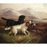 Robert Cleminson (British, active 1865-1868), Spaniel shooting scene, oil on canvas, signed lower