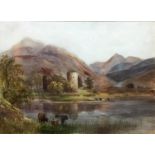 John Scott (British, 1850-1918), 'Inverlochy Castle', watercolour on paper heightened with white,