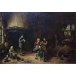 C. Stiekema (Late 19th century Dutch School), 'An Inn Scene', oil on canvas, signed, H.42.5cm W.62cm